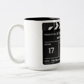 CLAPPERBOARD KLASSISCHE Tasse mit Ihrem Text (Links)