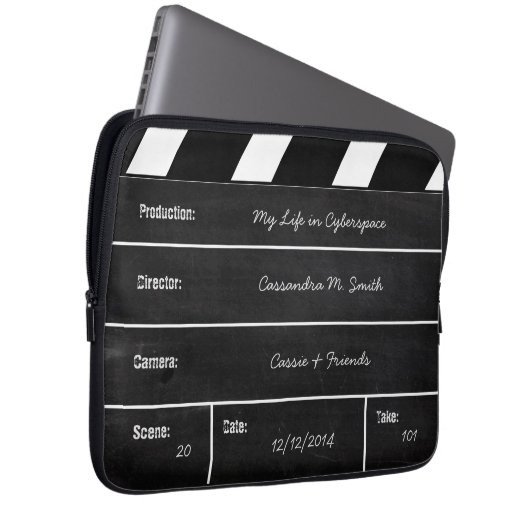 Clapperboard Laptopschutzhülle (Vorne Rechts)