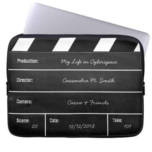 Clapperboard Laptopschutzhülle (Vorderseite)
