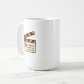 Clapperboard Movie Lover Graphic Kaffeetasse (Vorderseite Links)