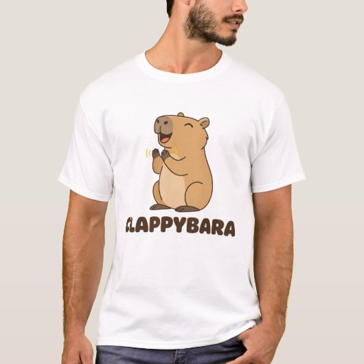 Clappybara Funny Capybara Pub Niedlich klatschen T T-Shirt (Vorderseite)