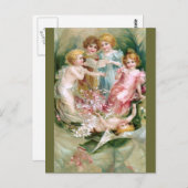 Clapsaddle: Charmante Fairies 2 Postkarte (Vorne/Hinten)