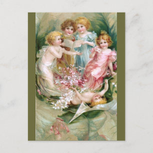 Clapsaddle: Charmante Feen 2 Postkarte