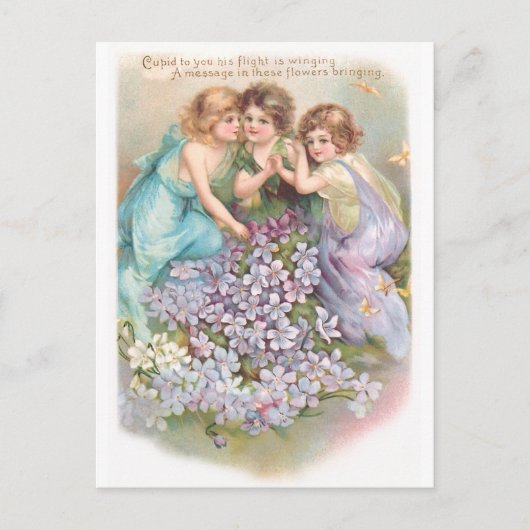 Clapsaddle: Charmante Feen Postkarte (Vorderseite)