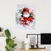 Clapsaddle: Der Weihnachtsmann mit Spielzeug und T Poster (Heimbüro)