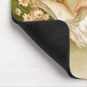 Clapsaddle: Engel mit Buch und Blumen Mousepad (Ecke)
