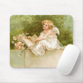 Clapsaddle: Engel mit Buch und Blumen Mousepad (Mit Mouse)
