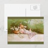 Clapsaddle: Engel mit Lilien Postkarte (Vorne/Hinten)