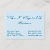 Clapsaddle: Hase mit Cello Visitenkarte (Rückseite)