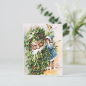 Clapsaddle: Holly Father Postkarte (Stehend Vorderseite)