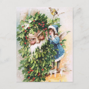 Clapsaddle: Holly Father Postkarte