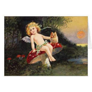 Clapsaddle: Kleiner Engel auf Pilz