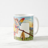 Clapsaddle: Osterfee mit Huhn Kaffeetasse (VorderseiteRechts)