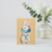 Clapsaddle: Osterhasen-Mädchen mit Kampfläufer Visitenkarte (Stehend Vorderseite)