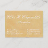 Clapsaddle: Osterhasen-Mädchen mit Kampfläufer Visitenkarte (Rückseite)