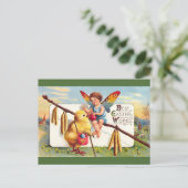 Clapsaddle: Osterzucht mit Huhn Feiertagspostkarte (Stehend Vorderseite)