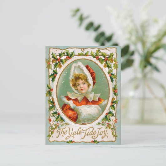 Clapsaddle: Reizend Winter-Mädchen Postkarte (Stehend Vorderseite)