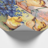 Clapsaddle: Schaukelnde Biddy Geschenkpapier (Ecke)