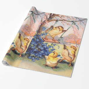 Clapsaddle: Schaukelnde Biddy Geschenkpapier