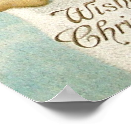 Clapsaddle: Snowman mit Angel Girl Poster (Ecke)