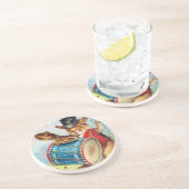 Clapsaddle: Trommeln des Kaninchens Sandstein Untersetzer (Seite)