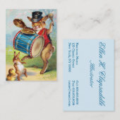 Clapsaddle: Trommeln des Kaninchens Visitenkarte (Vorne/Hinten)