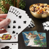 Clapsaddle: Weihnachtsengel mit Spielwaren Spielkarten (In Situ)