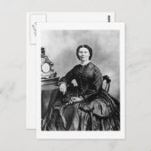 Clara Barton Portrait ~ Vintages Foto 1866 Postkarte (Vorne/Hinten)