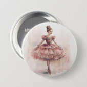 Clara (blonde Haare) aus dem Nussknacker-Ballett Button (Vorne & Hinten)