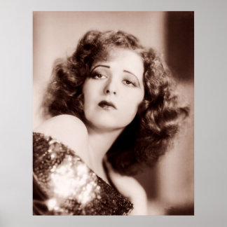 Clara Bow ist glamourös Poster