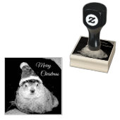 Clara Claus Groundhog Weihnachtskautschuk Briefmar Gummistempel (Stempel)