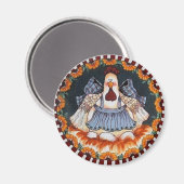Clara Cluckleworth Chicken Magnet (Vorderseite/Rückseite)