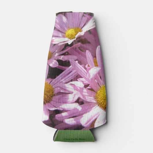 Clara Curtis PInk Perennial Mums Flaschenkühler (Vorderseite)