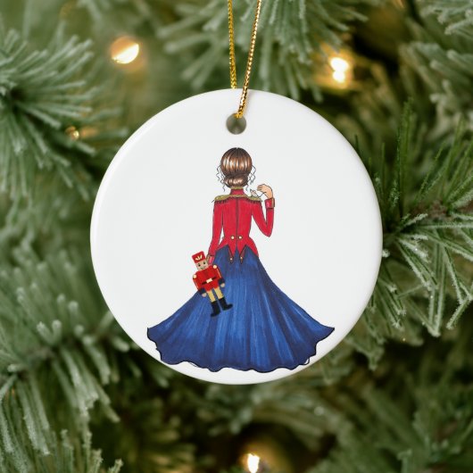 Clara, die Maus und der Nutcracker Soldier Toy Keramik Ornament (Baum)