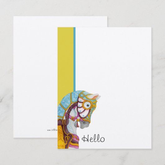 Clara Hallo! Flache Mitteilungskarten (Vorne/Hinten)