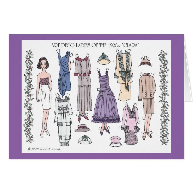 Clara, Kunst-Deko-Dame der Zwanzigerjahre (Vorderseite (Horizontal))