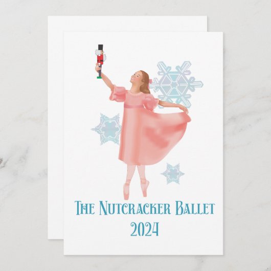Clara mit Nutcracker 2024 Einladung (Vorne/Hinten)