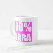 Clara-Name Kaffeetasse (Vorderseite Links)
