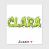 Clara Name Kiwi Design Aufkleber Sticker (Blatt)