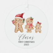 Clara Personalized Baby's First Christmas Ornament Aus Metall (Vorderseite)
