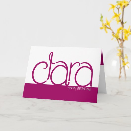 Clara plum Birthday Card Karte (Gelbe Blume)