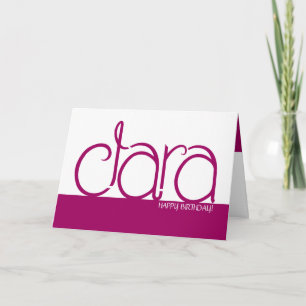 Clara plum Birthday Card Karte