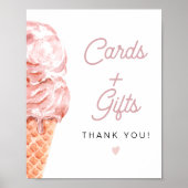 CLARA Retro Ice Cream Cards + Geschenksign Poster (Vorne)