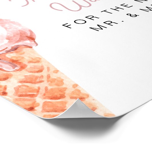 CLARA Retro Ice Cream Neu Poster (Ecke)