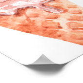 CLARA Retro Ice Creme Blush Brautparty Willkommen Poster (Ecke)