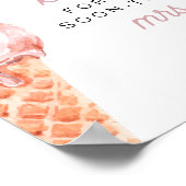 CLARA Retro Ice Creme Guess Wie viele Kisses Poste Poster (Ecke)