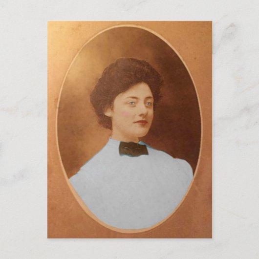 Clara Sage Talla Johnson 1909 Porträt Postkarte (Vorderseite)