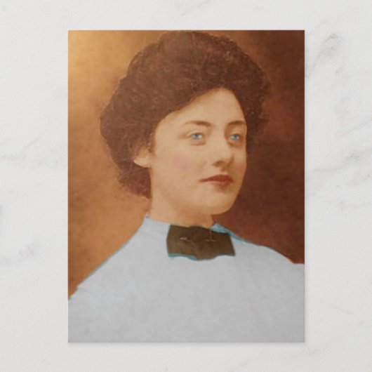 Clara Sage Talla Johnson 1909 Porträt Postkarte (Vorderseite)