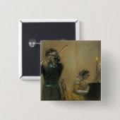 Clara Schumann (1819-96) und ein Violinist, 1854 Button (Vorne & Hinten)