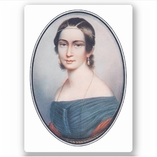 Clara Schumann (1838) Aufkleber (Vorderseite)
